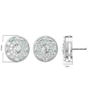 10 Karat White Gold 0.75 Carat Diamond Infinity Earrings-0129056-WG