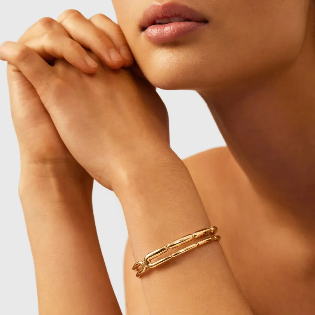 Balloon Link Bangle (Gold)