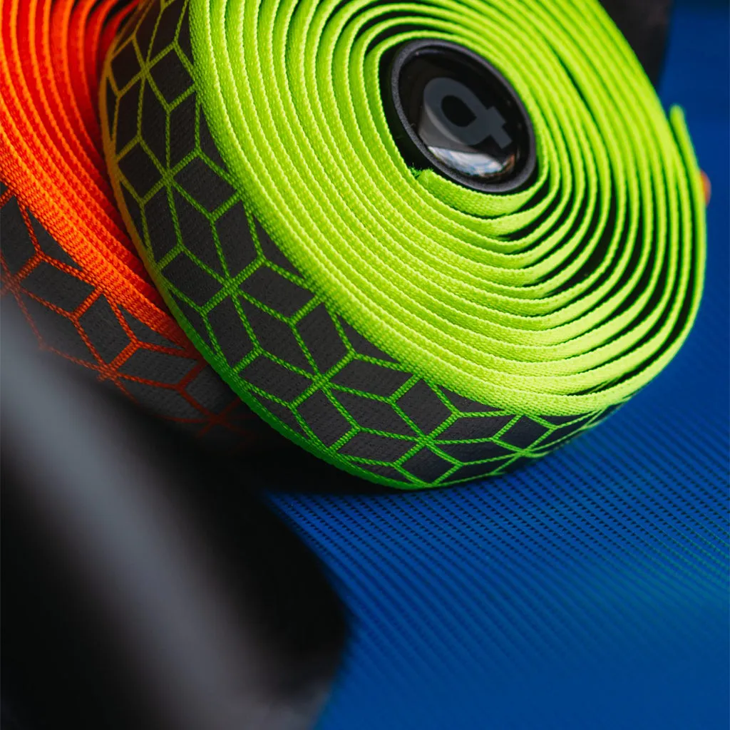 BTP Woven Bartape - Reflective Cube Neon Green