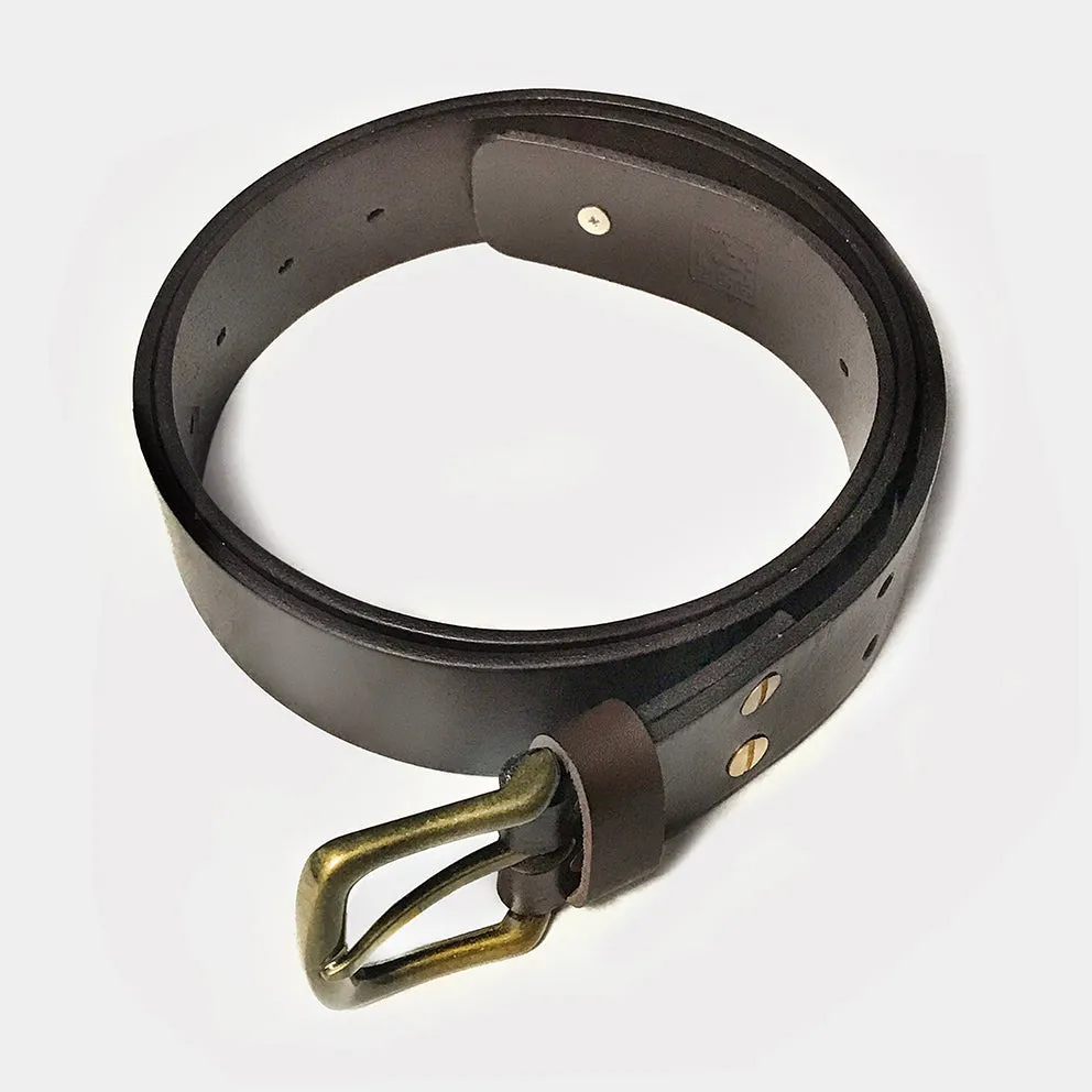 BZEN STRAP LEATHER BELT- BROWN