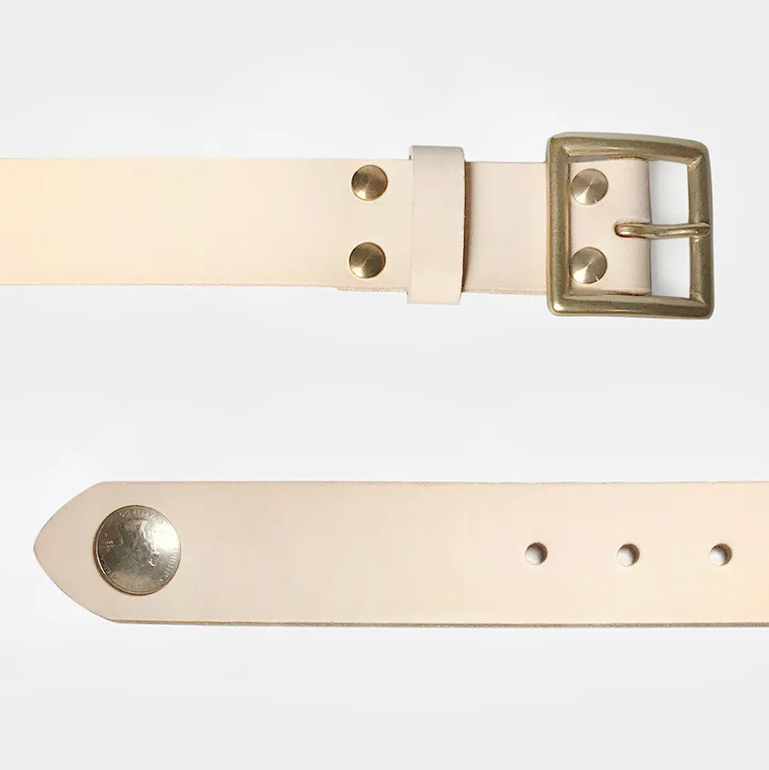 BZEN STRAP LEATHER BELT- NATURAL TAN