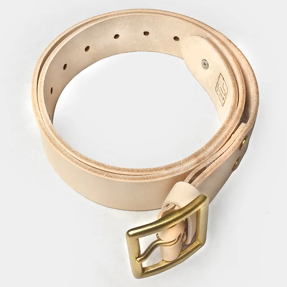 BZEN STRAP LEATHER BELT- NATURAL TAN