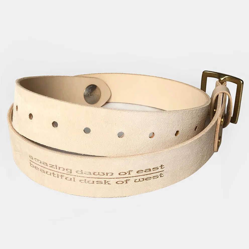 BZEN STRAP LEATHER BELT- NATURAL TAN