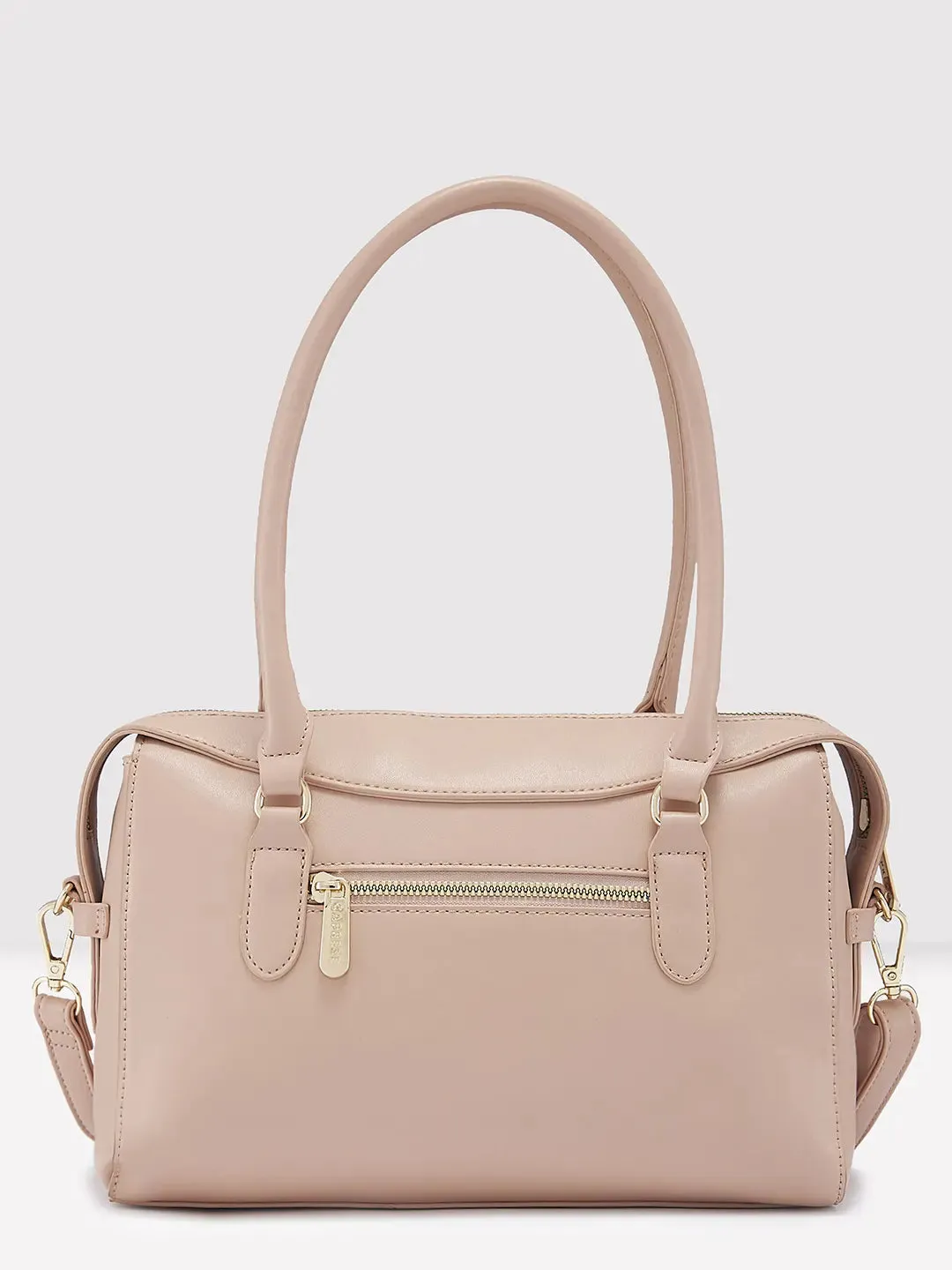Caprese Vienna Satchel Small Solid Women'S Handbag Salmon