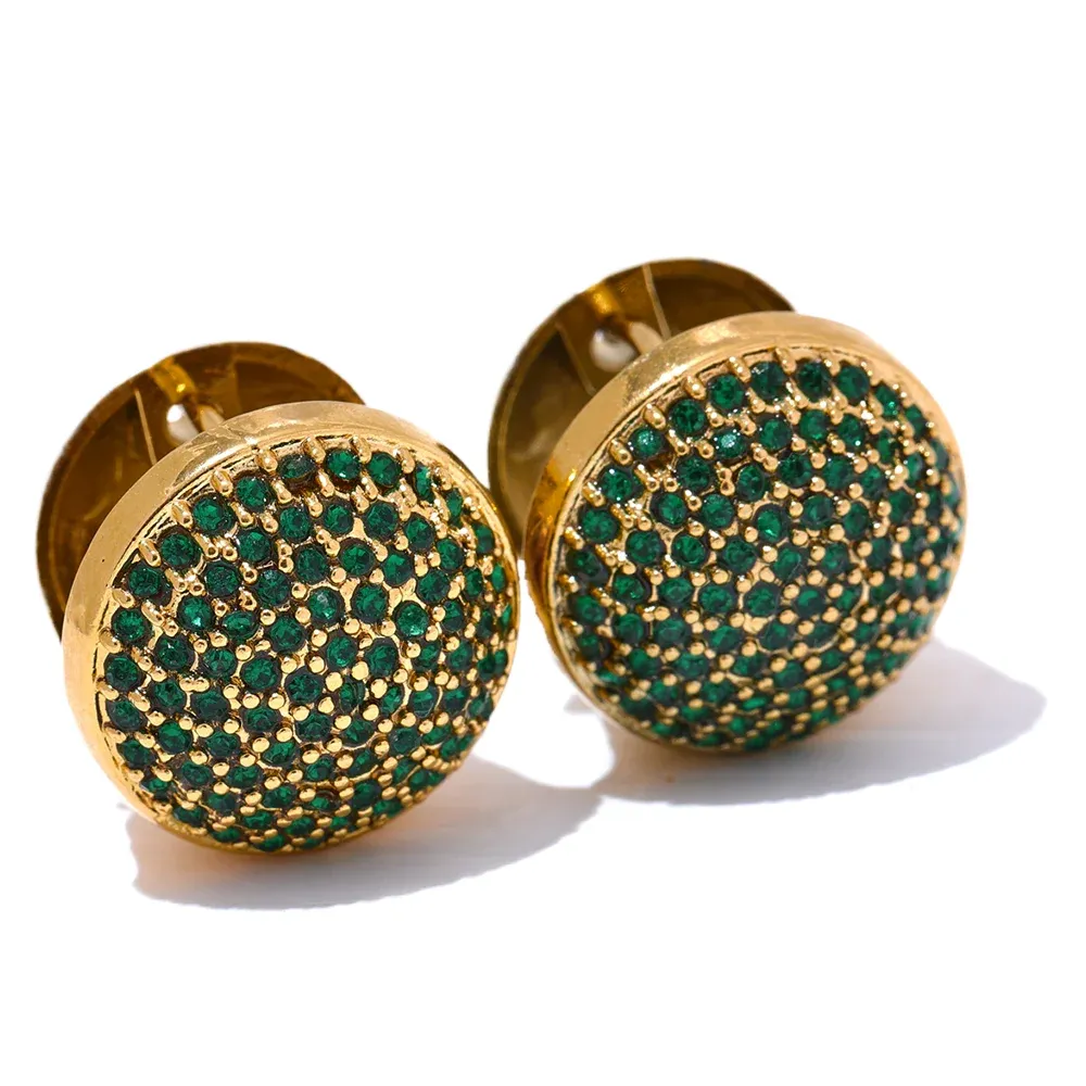 Cubic Zirconia Round Earrings