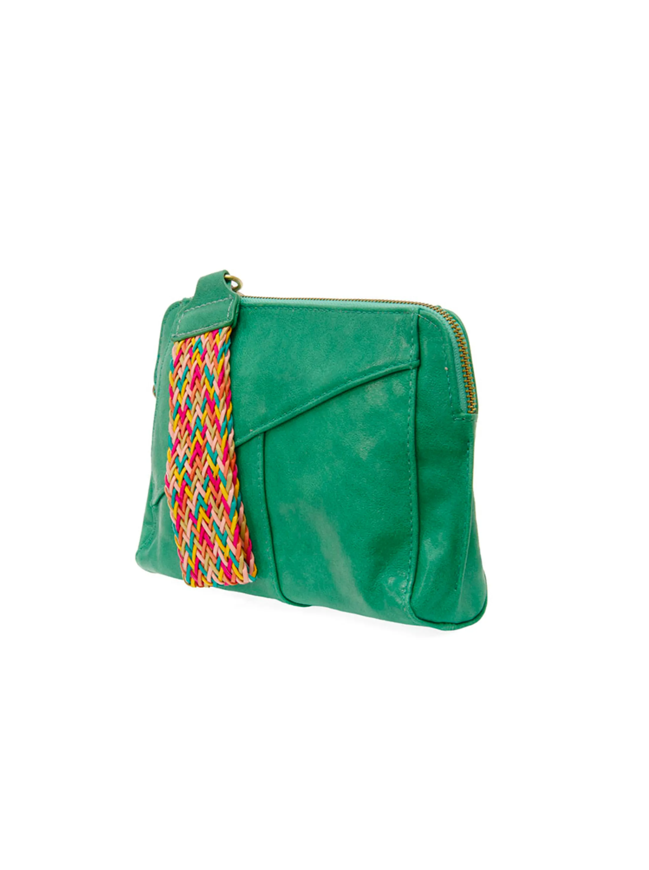 Gigi Crossbody Woven Wrist Strap [Jungle Green-L8138]