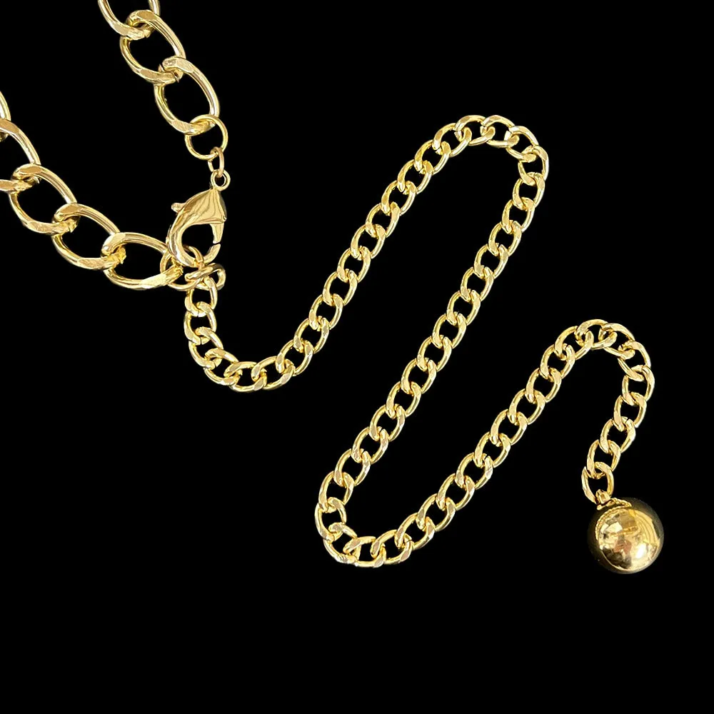 iLLASPARKZ Leather Flower Station Chain Belt