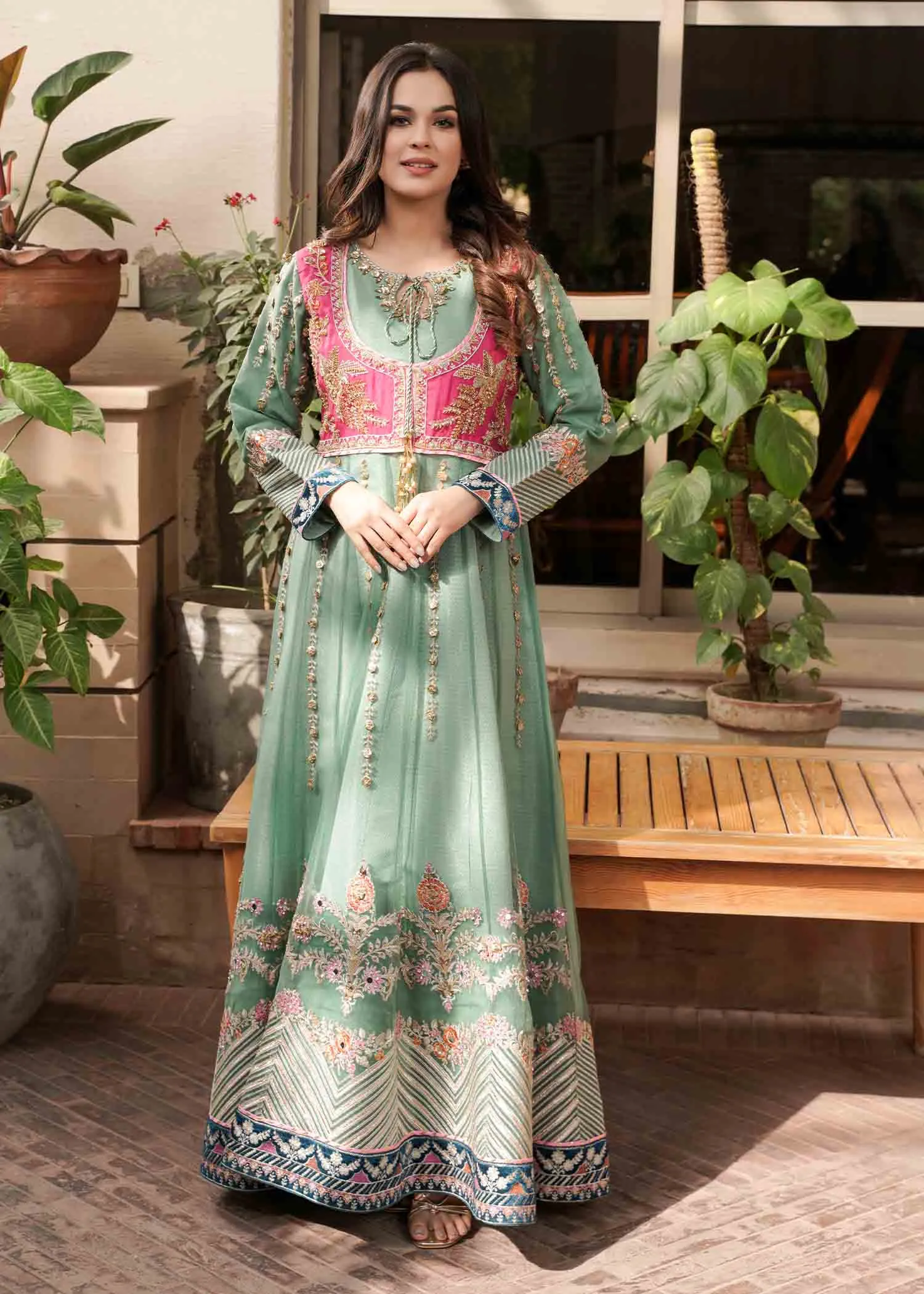 LUXURY FORMAL HANDWORK FROCK BY MONA MX03