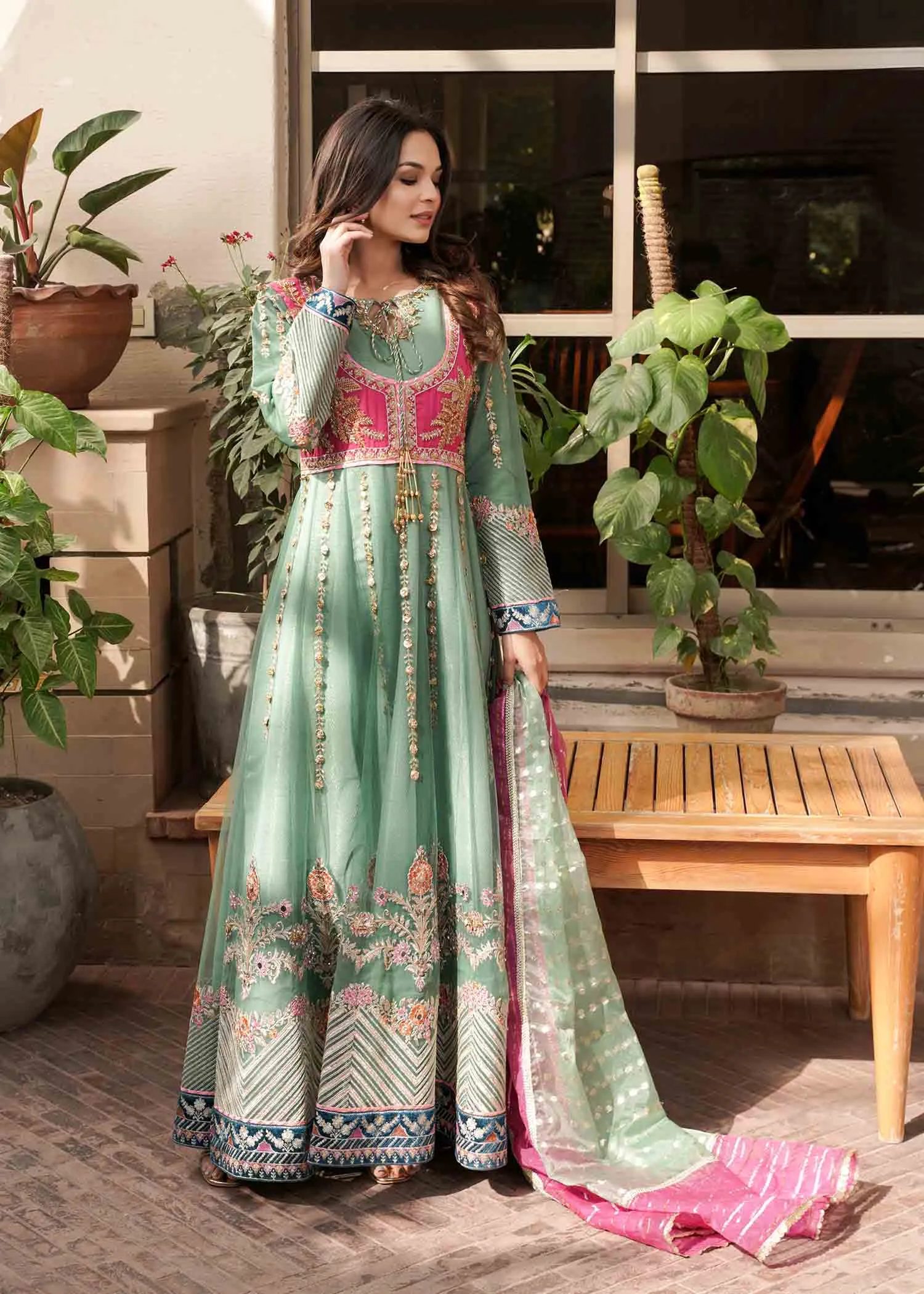 LUXURY FORMAL HANDWORK FROCK BY MONA MX03