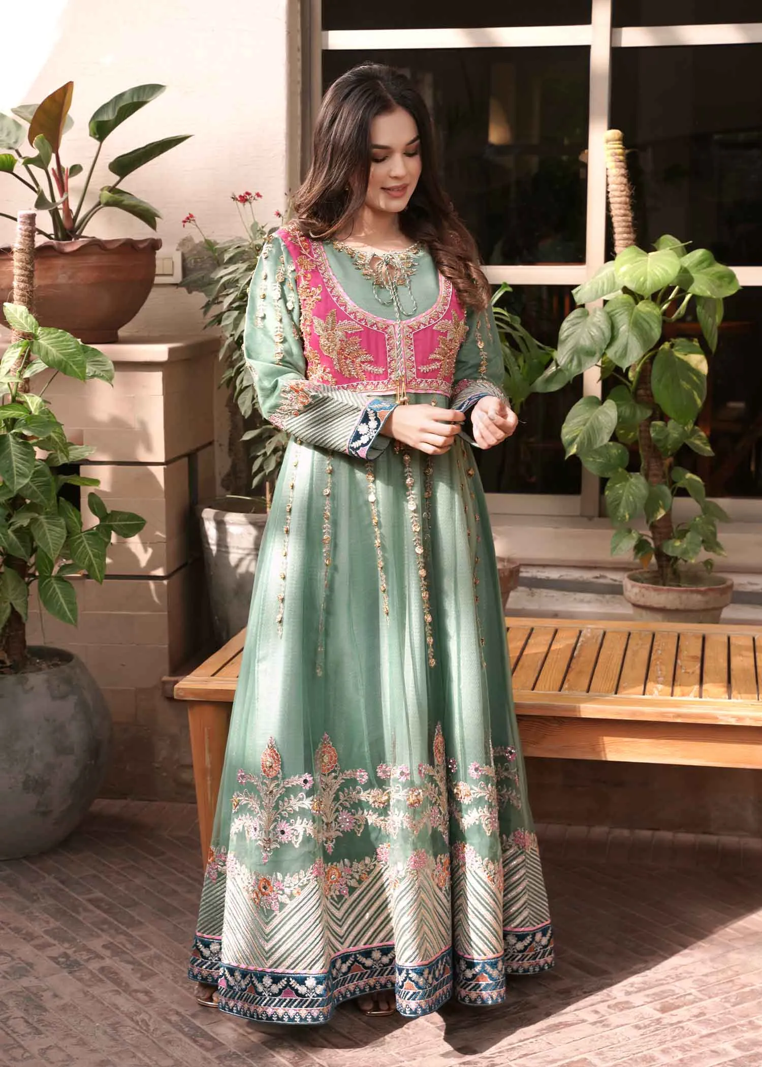 LUXURY FORMAL HANDWORK FROCK BY MONA MX03