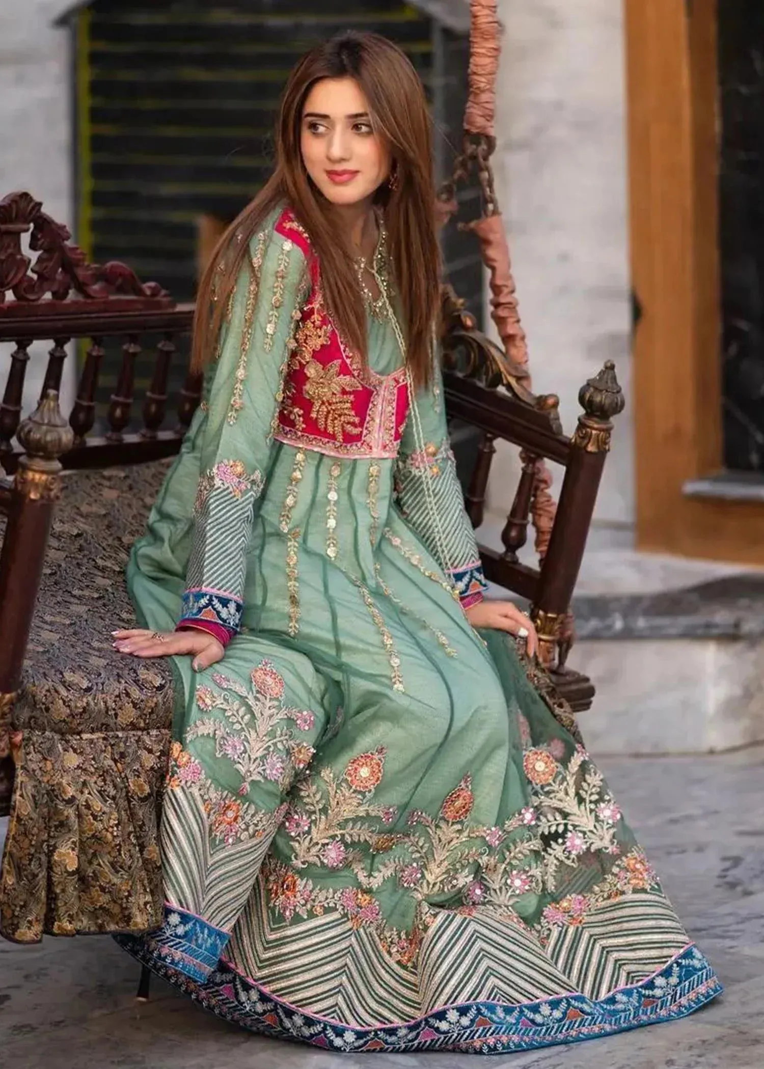 LUXURY FORMAL HANDWORK FROCK BY MONA MX03