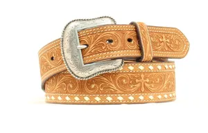 Nocona Tooled Cross Men's Belt
