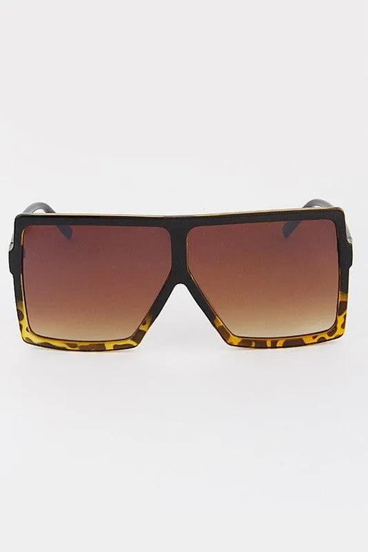 Oversize Square Black Sunglasses