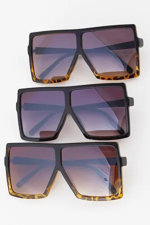 Oversize Square Black Sunglasses
