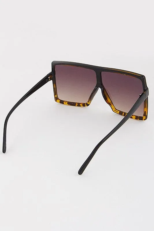 Oversize Square Black Sunglasses
