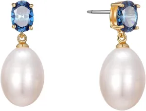 Pearl Drop Earrings Cubic Zirconia Stone Simulated Diamond Earrings for Prom, Bridesmaids, Birthday Women Jewelry
