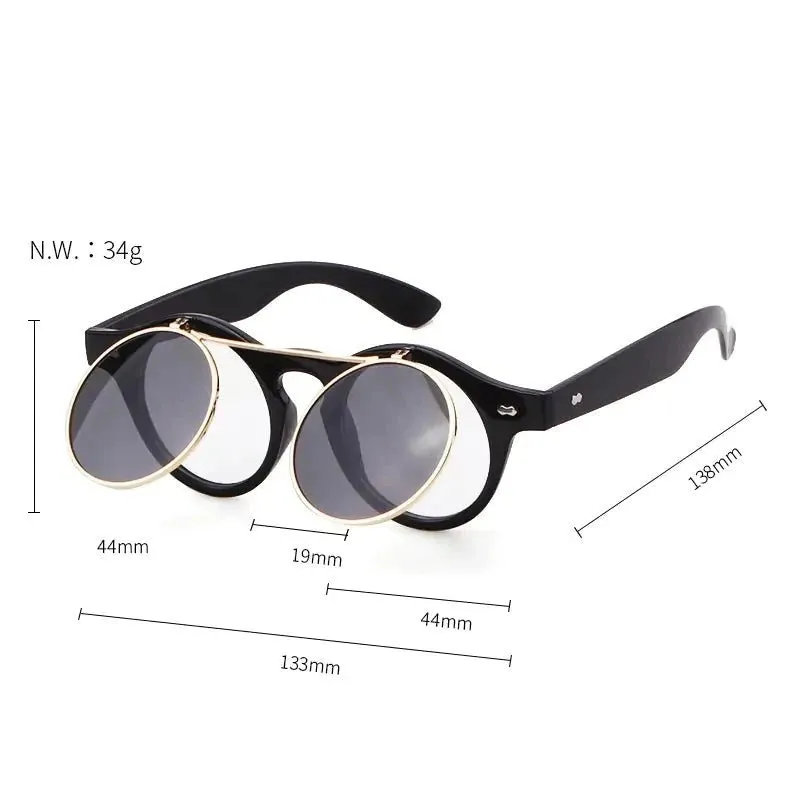 Round Flip Up Sunglasses