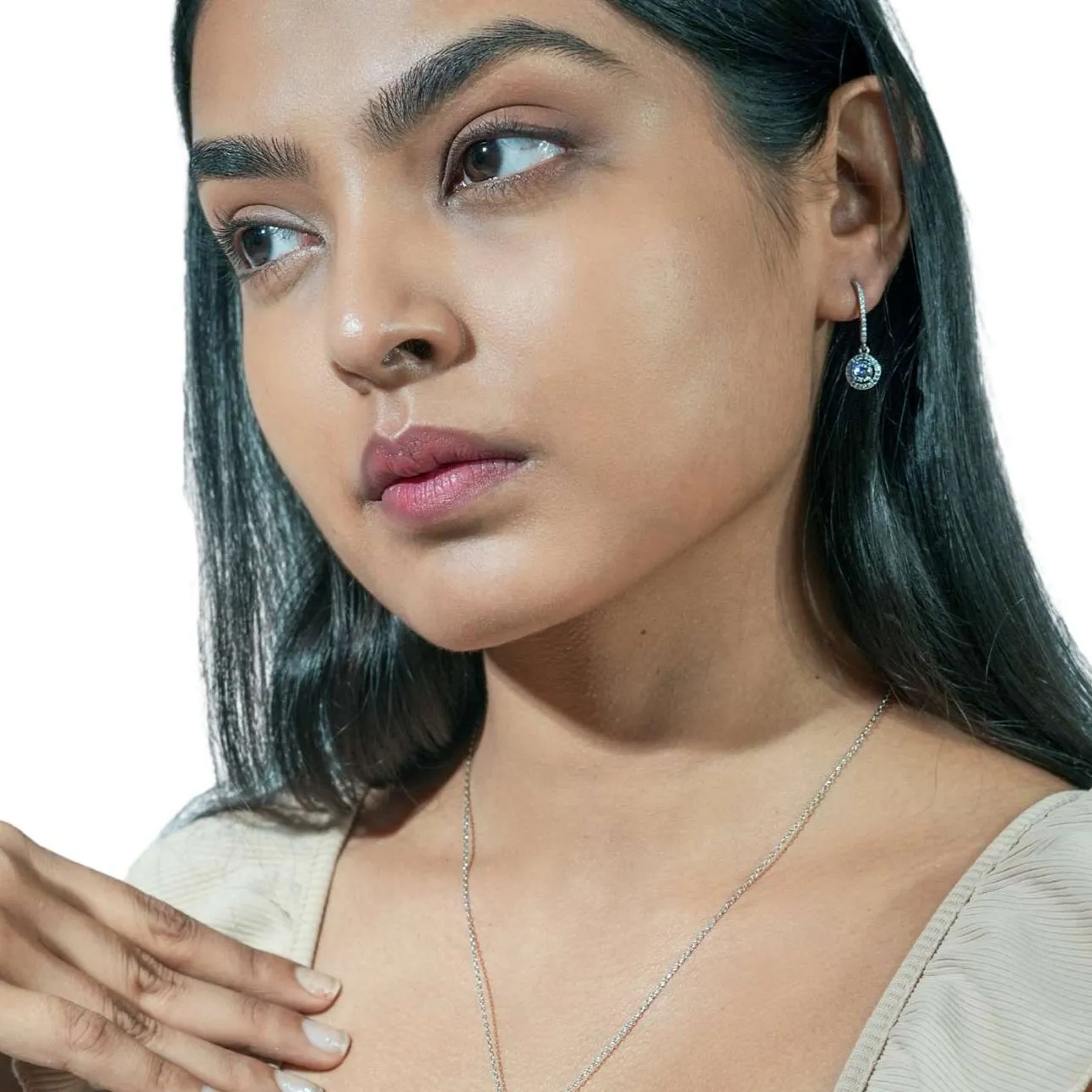 silver moonlit serenity earrings