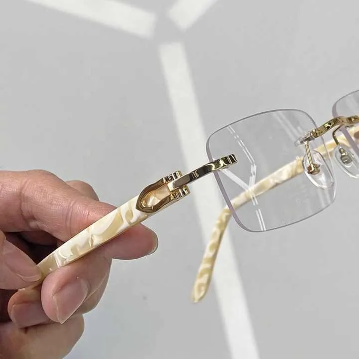 Upscale Custom Men Ivory Color Buffalo-نظارات شمسية أنيقة