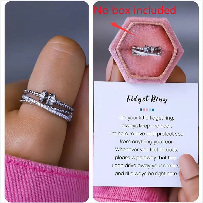 Zircon Crystal Planet Rings With Card For Women Girl Universe Star Engagement Wedding Ring Aesthetic Finger Ring Vintage Jewelry